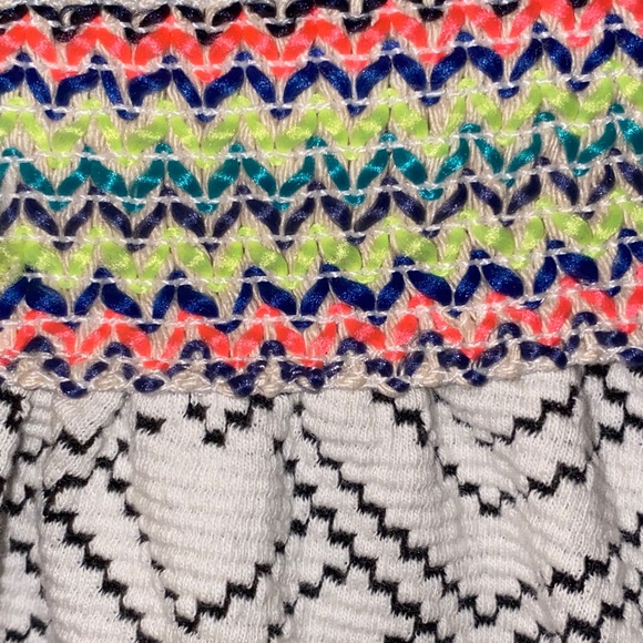 Anthropologie Potters Pot Abstract Mini Skirt Size XL Black & White - Picture 4 of 10